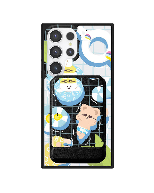 Android Magnetic Multifold Wallet - Pool Party Blue