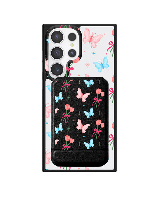 Android Magnetic Multifold Wallet - Coquette Butterfly