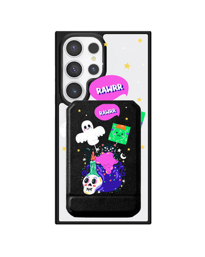 Android Magnetic Multifold Wallet - Cat Monster