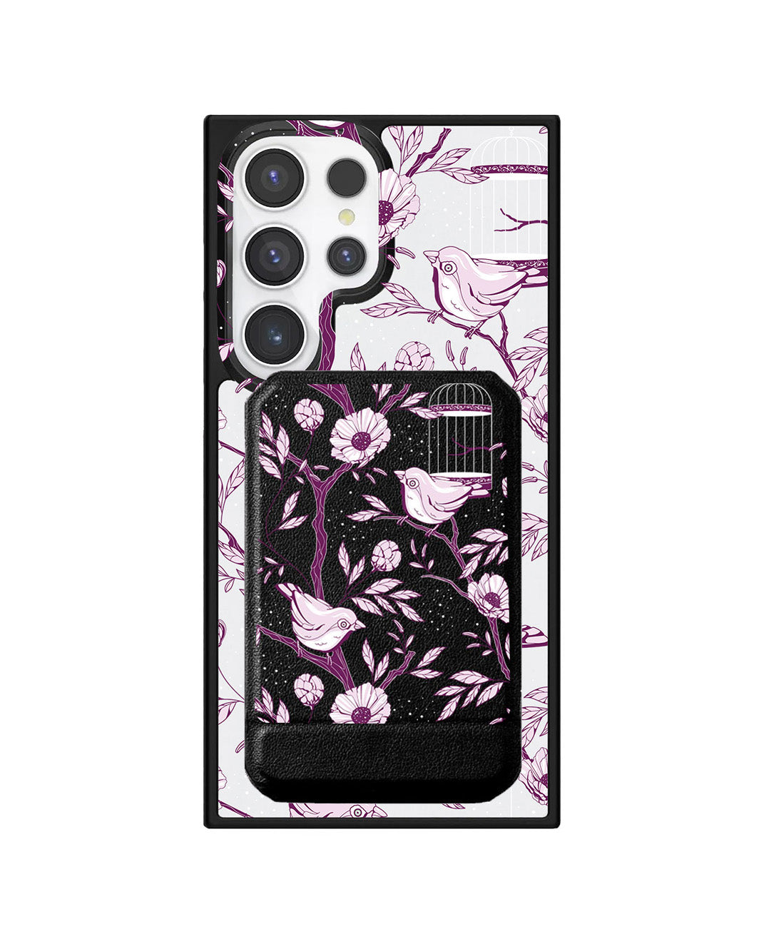 Android Magnetic Multifold Wallet - Lovebird Monochrome 5.0