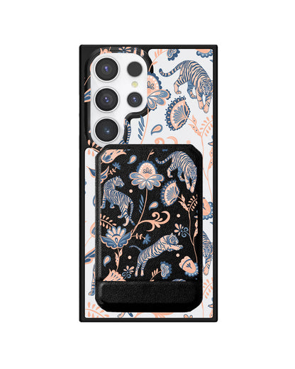 Android Magnetic Multifold Wallet - Tiger & Floral 5.0