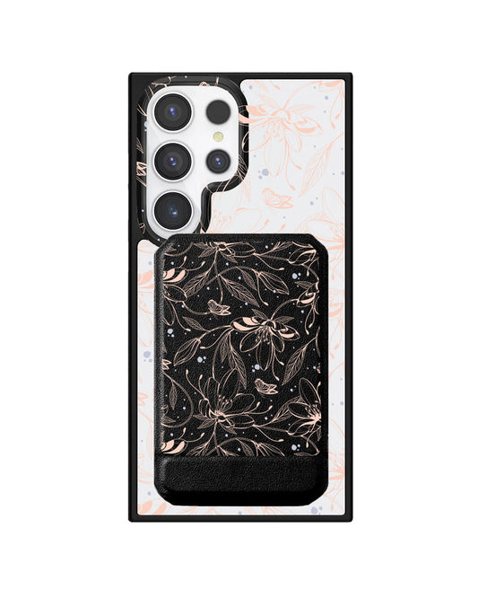 Android Magnetic Multifold Wallet - Sketchy Flower & Butterfly 1.0