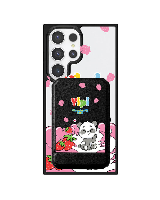 Android Magnetic Multifold Wallet - Yipi Strawberry Kiss