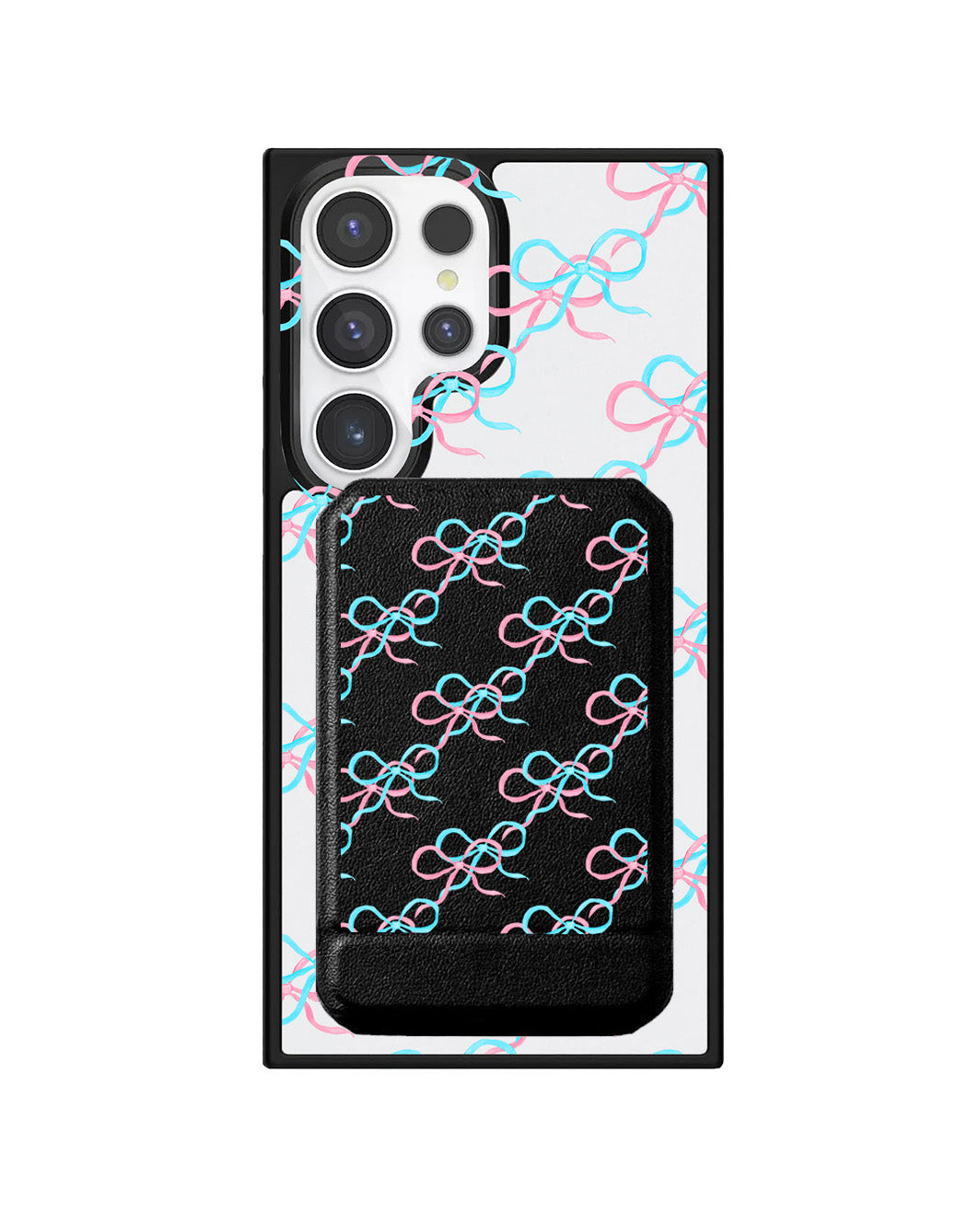 Android Magnetic Multifold Wallet - Coquette Overlap Bow