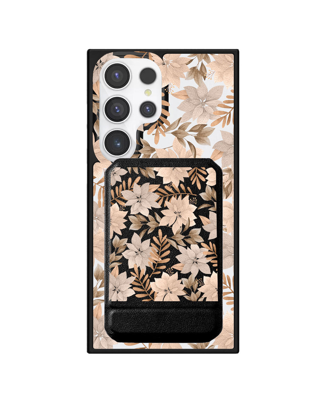 Android Magnetic Multifold Wallet - Rustic Lily