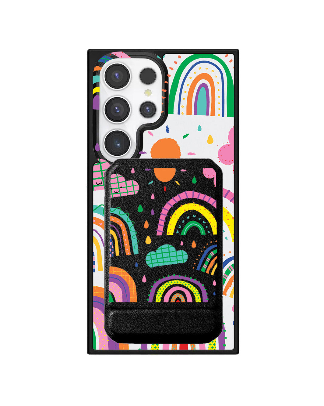Android Magnetic Multifold Wallet - Rainbow