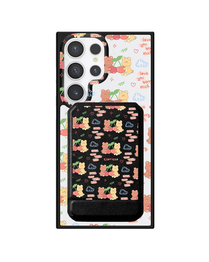 Android Magnetic Multifold Wallet - Cherry Bear