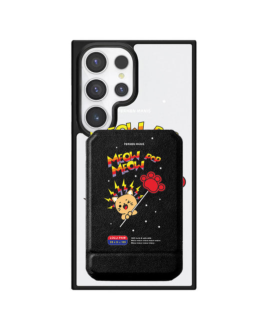 Android Magnetic Multifold Wallet - Meow Pop 2.0