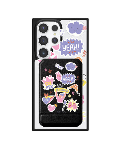 Android Magnetic Multifold Wallet - Girl Power Sticker Pack