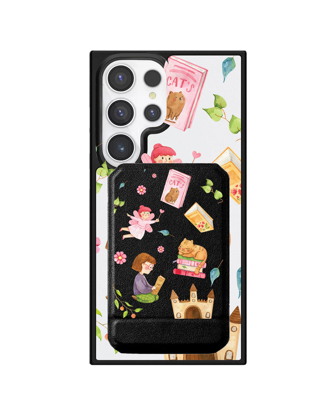 Android Magnetic Multifold Wallet - Fairy Cat