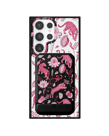 Android Magnetic Multifold Wallet - Tiger & Floral 7.0