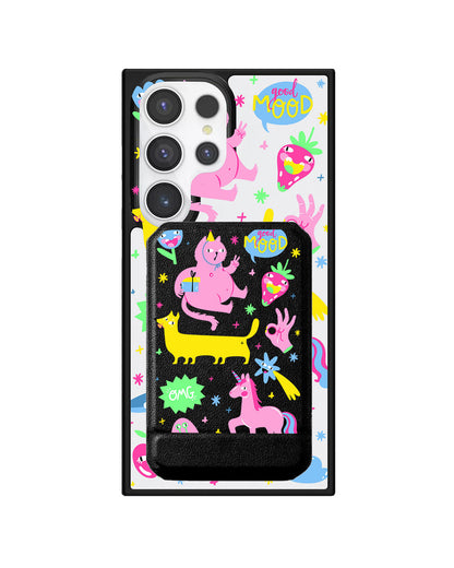 Android Magnetic Multifold Wallet - Monster Say Good Mood