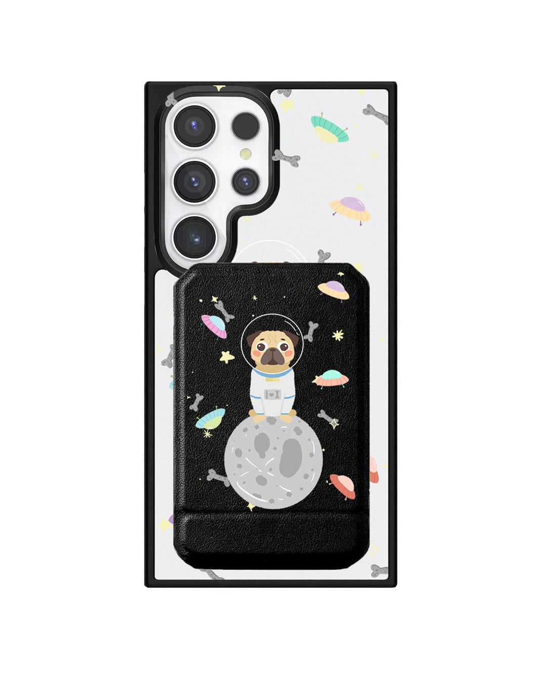 Android Magnetic Multifold Wallet - Pugstronaut