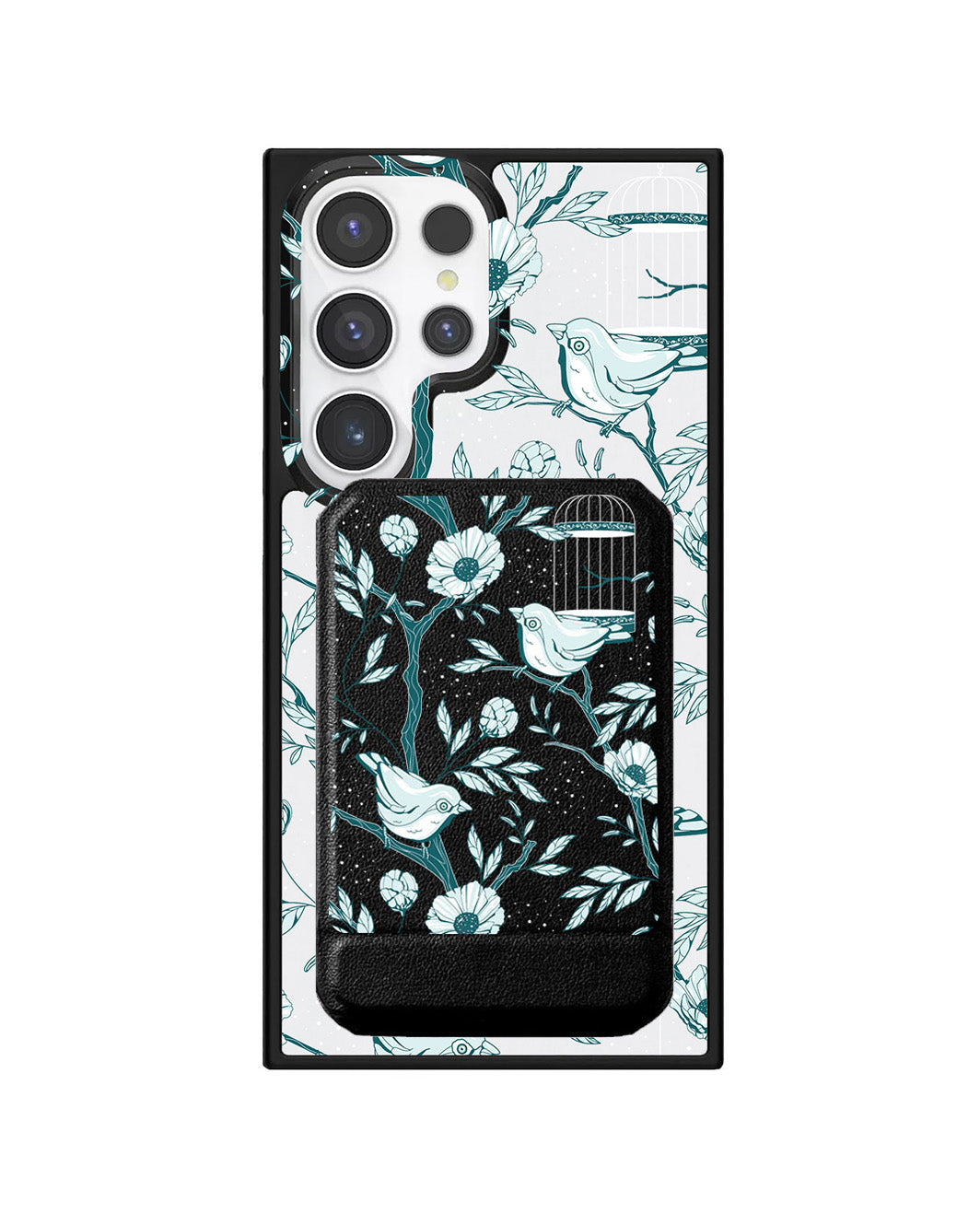 Android Magnetic Multifold Wallet - Lovebird Monochrome 6.0