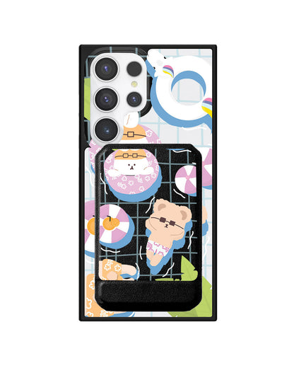 Android Magnetic Multifold Wallet - Pool Party Pink