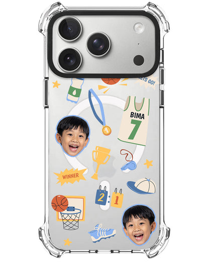 iPhone Rearguard UltimateX - Face Grid Basketball