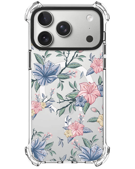 iPhone Ultimate Model-X - Pink & Blue Florals