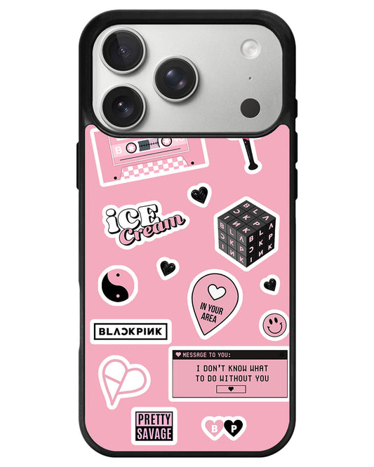 iPhone Avant-Gloss Grip Case - Blackpink Sticker Pack