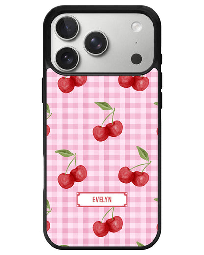 iPhone Avant-Gloss Grip Case - Cherry Tartan