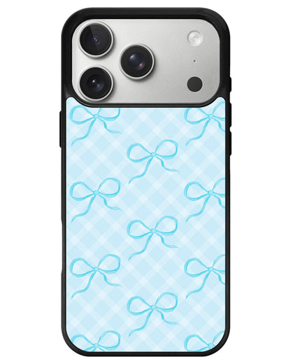 iPhone Avant-Gloss Grip Case - Coquette Blue Bow