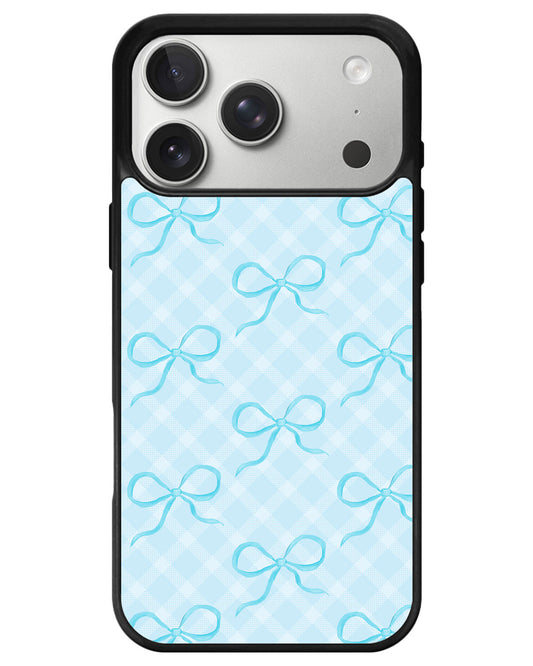 iPhone Avant-Gloss Grip Case - Coquette Blue Bow