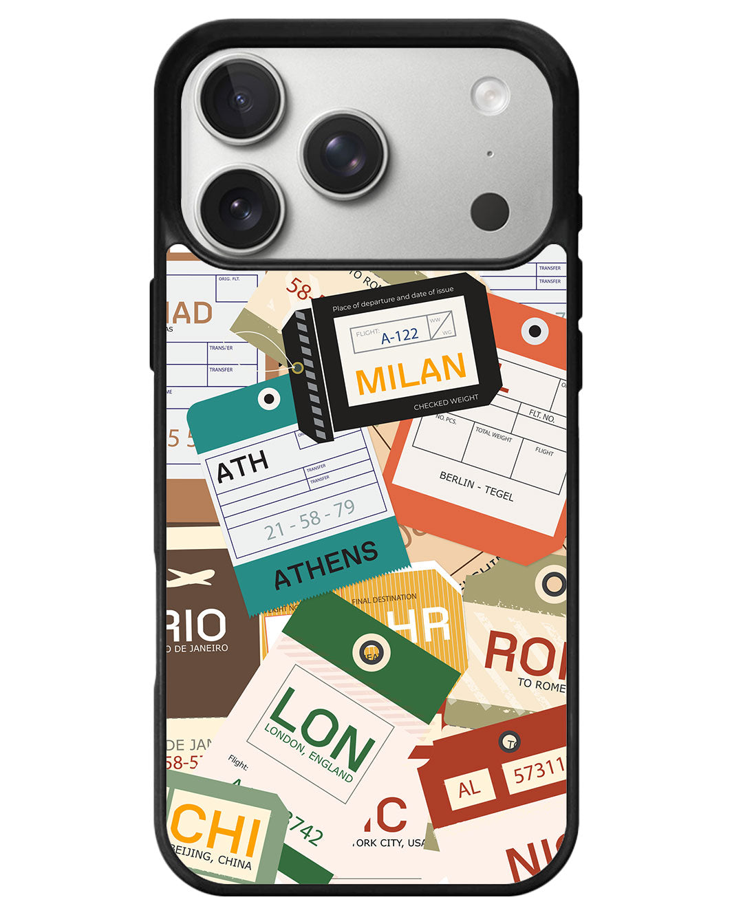 iPhone Avant-Gloss Grip Case - Luggage Tag