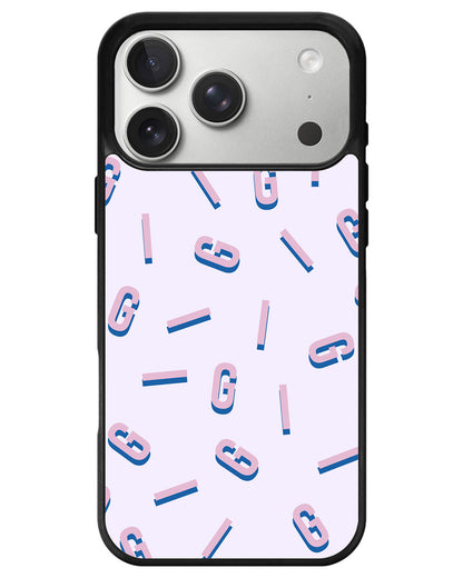 iPhone Avant-Gloss Grip Case - CUSTOM MONOGRAM 1.0 Cotton Candy