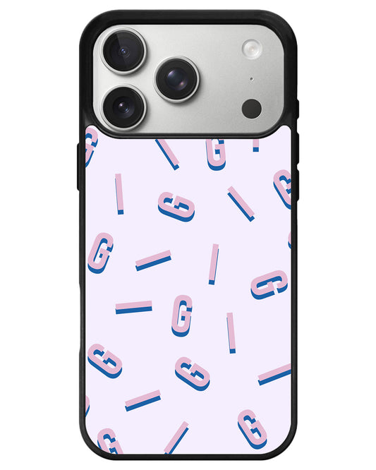 iPhone Avant-Gloss Grip Case - CUSTOM MONOGRAM 1.0 Cotton Candy