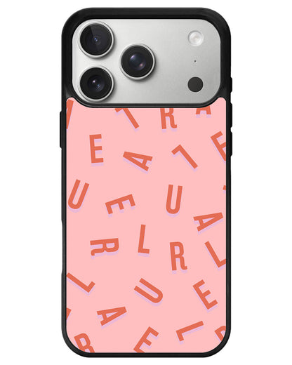 iPhone Avant-Gloss Grip Case - CUSTOM MONOGRAM 1.0 Coral