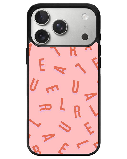 iPhone Avant-Gloss Grip Case - CUSTOM MONOGRAM 1.0 Coral