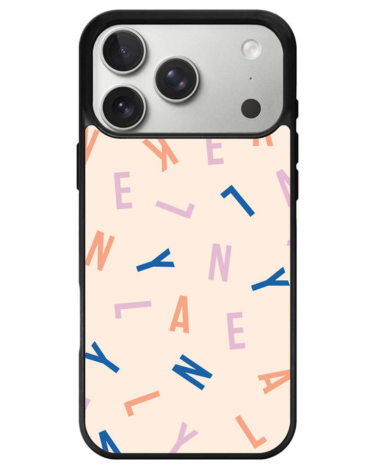 iPhone Avant-Gloss Grip Case - CUSTOM MONOGRAM 1.0 Rainbow