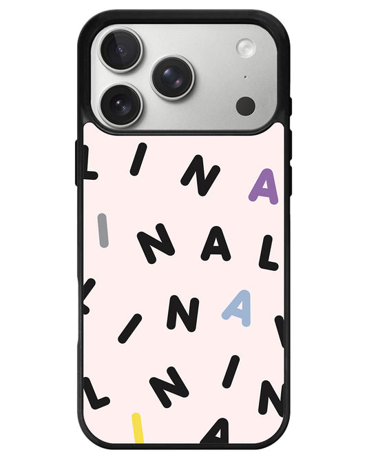 iPhone Avant-Gloss Grip Case - CUSTOM MONOGRAM 2.0 Black