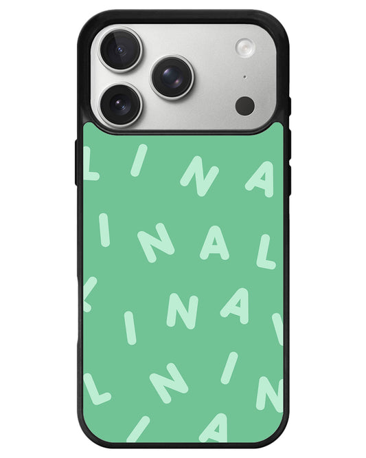 iPhone Avant-Gloss Grip Case - CUSTOM MONOGRAM 2.0 Tosca