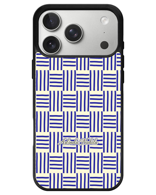 iPhone Avant-Gloss Grip Case - Naval Checkered