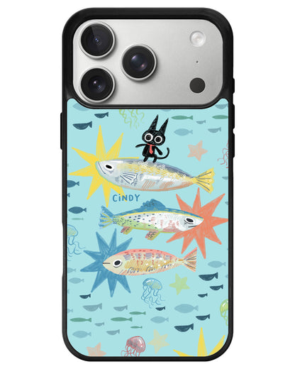 iPhone Avant-Gloss Grip Case - The Fish Surfer