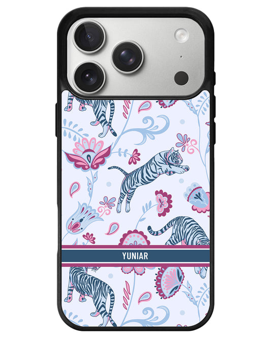 iPhone Avant-Gloss Grip Case - Tiger & Floral 3.0