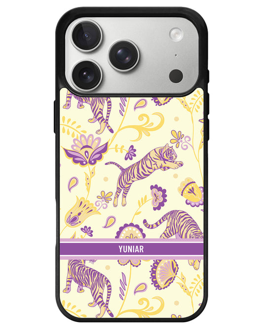 iPhone Avant-Gloss Grip Case - Tiger & Floral 4.0