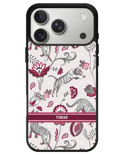 iPhone Avant-Gloss Grip Case - Tiger & Floral 6.0