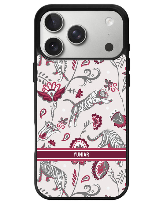 iPhone Avant-Gloss Grip Case - Tiger & Floral 6.0