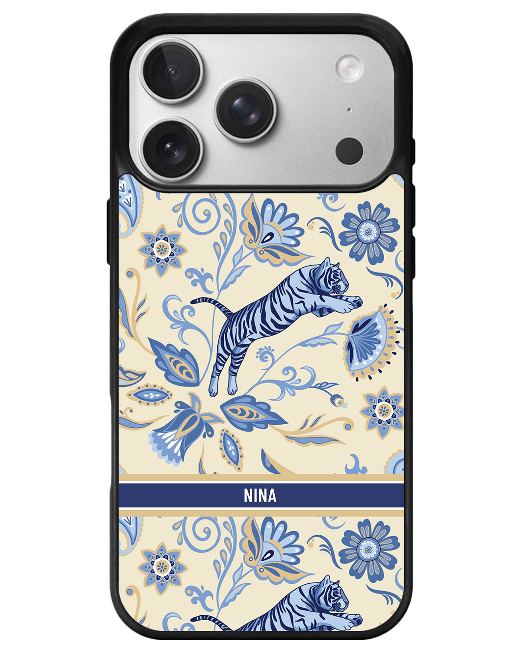 iPhone Avant-Gloss Grip Case - Tiger & Floral