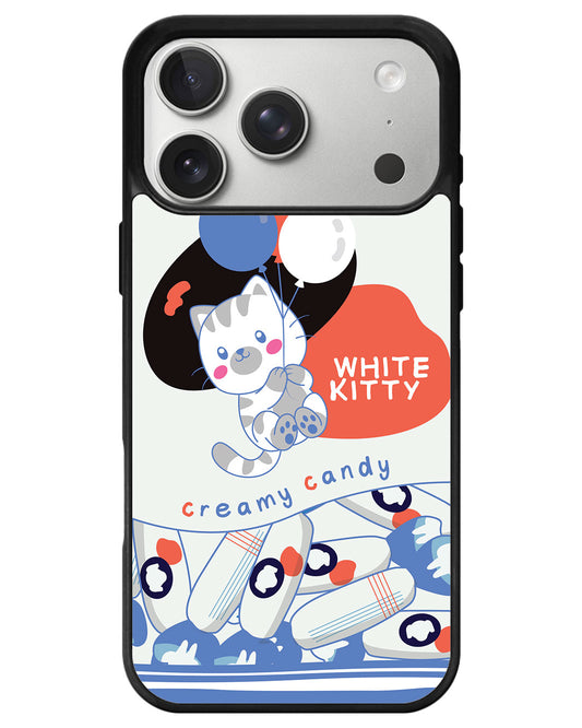 iPhone Avant-Gloss Grip Case - White Kitty