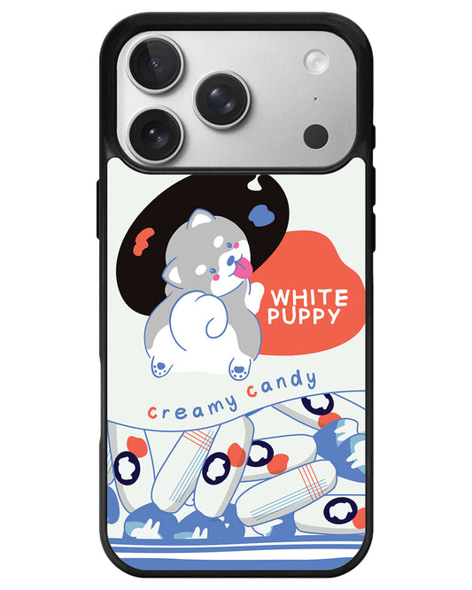 iPhone Avant-Gloss Grip Case - White Puppy