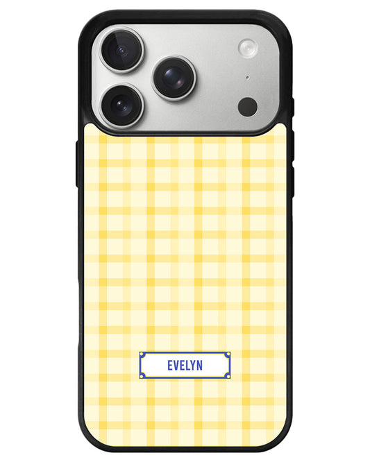 iPhone Avant-Gloss Grip Case - Yellow Tartan