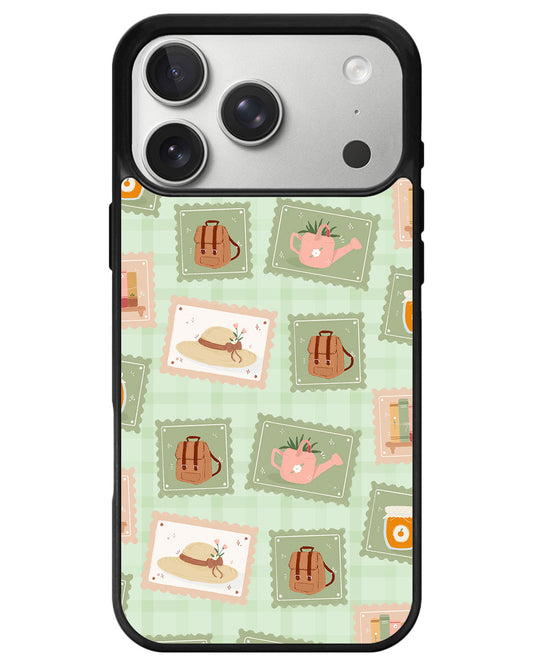 iPhone Avant-Gloss Grip Case - Cottagecore Stamps