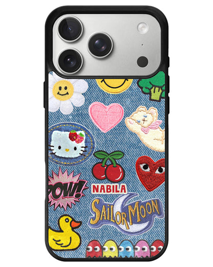 iPhone Avant-Gloss Grip Case - Cute Denim