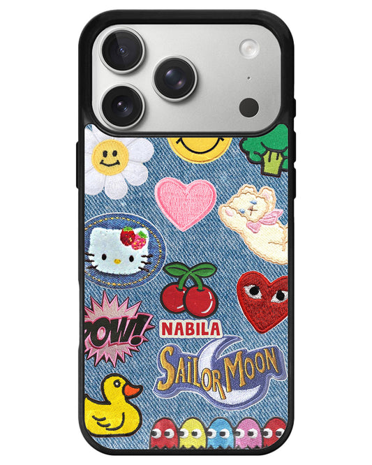 iPhone Avant-Gloss Grip Case - Cute Denim