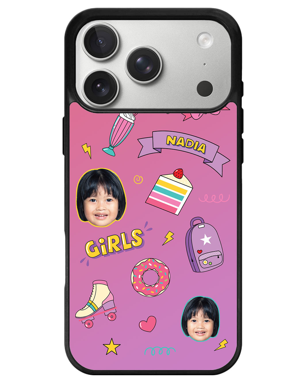 iPhone Avant-Gloss Grip Case - Face Grid Comic