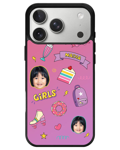iPhone Avant-Gloss Grip Case - Face Grid Comic
