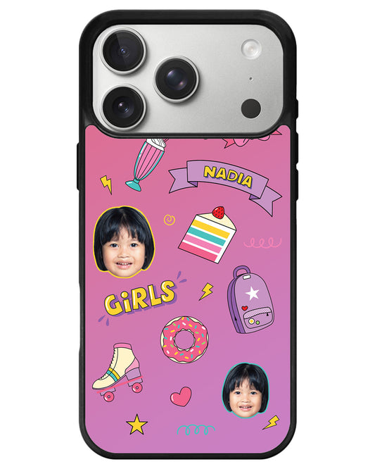 iPhone Avant-Gloss Grip Case - Face Grid Comic