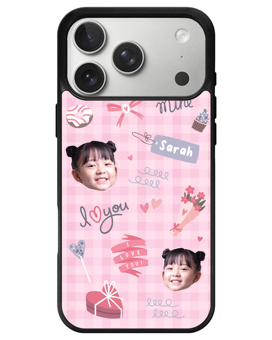 iPhone Avant-Gloss Grip Case - Face Grid Lovely